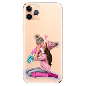 Odolné silikónové puzdro iSaprio - Kissing Mom - Brunette and Girl - iPhone 11 Pro Max vyobraziť