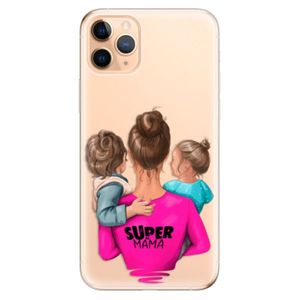 Odolné silikónové puzdro iSaprio - Super Mama - Boy and Girl - iPhone 11 vyobraziť