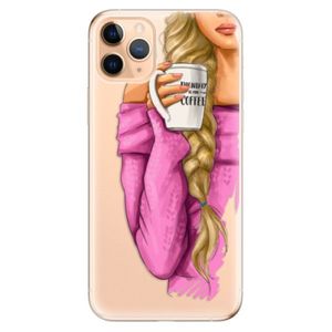 Odolné silikónové puzdro iSaprio - My Coffe and Blond Girl - iPhone 11 vyobraziť