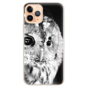 Odolné silikónové puzdro iSaprio - BW Owl - iPhone 11 Pro vyobraziť