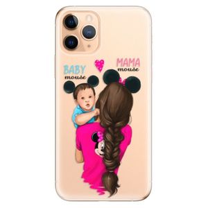 Odolné silikónové puzdro iSaprio - Mama Mouse Brunette and Boy - iPhone 11 Pro vyobraziť