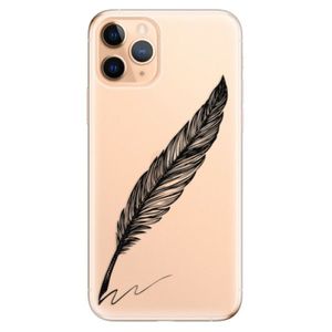 Odolné silikónové puzdro iSaprio - Writing By Feather - black - iPhone 11 Pro vyobraziť