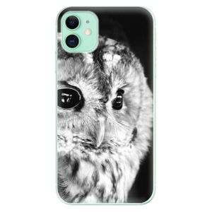 Odolné silikónové puzdro iSaprio - BW Owl - iPhone 11 vyobraziť