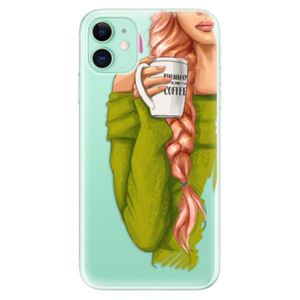 Odolné silikónové puzdro iSaprio - My Coffe and Redhead Girl - iPhone 11 vyobraziť