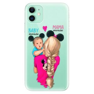 Odolné silikónové puzdro iSaprio - Mama Mouse Blonde and Boy - iPhone 11 vyobraziť