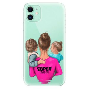 Odolné silikónové puzdro iSaprio - Super Mama - Boy and Girl - iPhone 11 vyobraziť