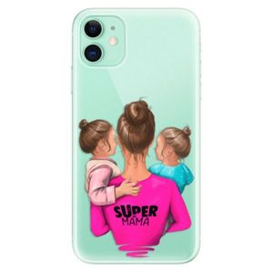 Odolné silikónové puzdro iSaprio - Super Mama - Two Girls - iPhone 11 vyobraziť