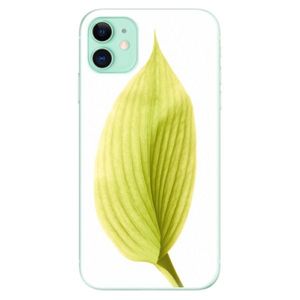 Odolné silikónové puzdro iSaprio - Green Leaf - iPhone 11 vyobraziť