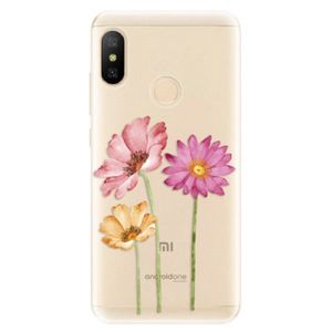 Odolné silikónové puzdro iSaprio - Three Flowers - Xiaomi Mi A2 Lite vyobraziť