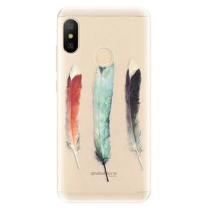 Odolné silikónové puzdro iSaprio - Three Feathers - Xiaomi Mi A2 Lite vyobraziť