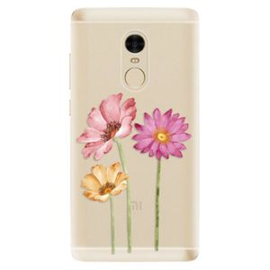 Odolné silikónové puzdro iSaprio - Three Flowers - Xiaomi Redmi Note 4 vyobraziť