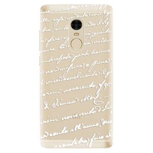 Odolné silikónové puzdro iSaprio - Handwriting 01 - white - Xiaomi Redmi Note 4 vyobraziť