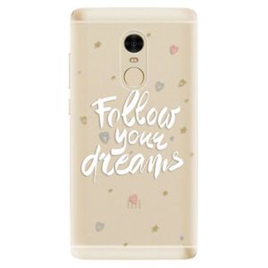 Odolné silikónové puzdro iSaprio - Follow Your Dreams - white - Xiaomi Redmi Note 4 vyobraziť