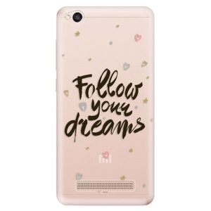 Odolné silikónové puzdro iSaprio - Follow Your Dreams - black - Xiaomi Redmi 4A vyobraziť