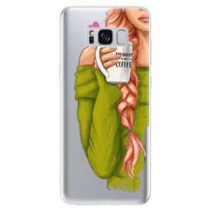 Odolné silikónové puzdro iSaprio - My Coffe and Redhead Girl - Samsung Galaxy S8 vyobraziť
