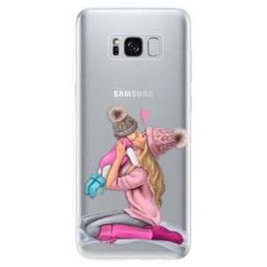 Odolné silikónové puzdro iSaprio - Kissing Mom - Blond and Girl - Samsung Galaxy S8 vyobraziť
