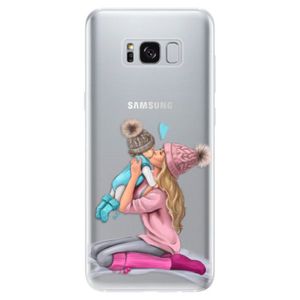 Odolné silikónové puzdro iSaprio - Kissing Mom - Blond and Boy - Samsung Galaxy S8 vyobraziť