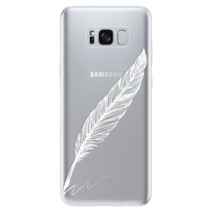 Odolné silikónové puzdro iSaprio - Writing By Feather - white - Samsung Galaxy S8 vyobraziť