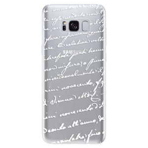 Odolné silikónové puzdro iSaprio - Handwriting 01 - white - Samsung Galaxy S8 vyobraziť