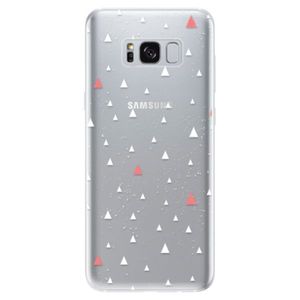 Odolné silikónové puzdro iSaprio - Abstract Triangles 02 - white - Samsung Galaxy S8 vyobraziť