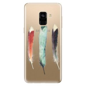 Odolné silikónové puzdro iSaprio - Three Feathers - Samsung Galaxy A8 2018 vyobraziť