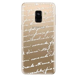 Odolné silikónové puzdro iSaprio - Handwriting 01 - white - Samsung Galaxy A8 2018 vyobraziť