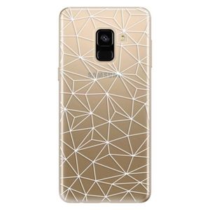 Odolné silikónové puzdro iSaprio - Abstract Triangles 03 - white - Samsung Galaxy A8 2018 vyobraziť