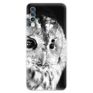 Odolné silikónové puzdro iSaprio - BW Owl - Samsung Galaxy A50 vyobraziť