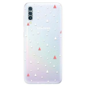 Odolné silikónové puzdro iSaprio - Abstract Triangles 02 - white - Samsung Galaxy A50 vyobraziť
