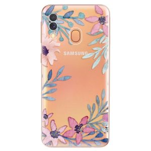 Odolné silikónové puzdro iSaprio - Leaves and Flowers - Samsung Galaxy A40 vyobraziť