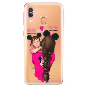Odolné silikónové puzdro iSaprio - Mama Mouse Brunette and Girl - Samsung Galaxy A40 vyobraziť