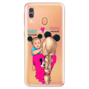 Odolné silikónové puzdro iSaprio - Mama Mouse Blonde and Boy - Samsung Galaxy A40 vyobraziť