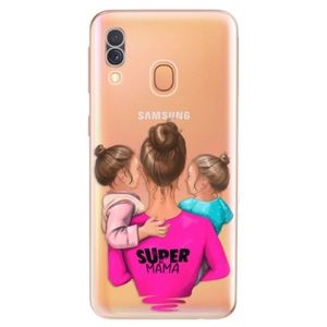 Odolné silikónové puzdro iSaprio - Super Mama - Two Girls - Samsung Galaxy A40 vyobraziť