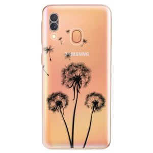 Odolné silikónové puzdro iSaprio - Three Dandelions - black - Samsung Galaxy A40 vyobraziť