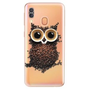 Odolné silikónové puzdro iSaprio - Owl And Coffee - Samsung Galaxy A40 vyobraziť