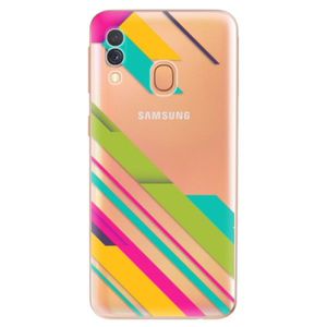 Odolné silikónové puzdro iSaprio - Color Stripes 03 - Samsung Galaxy A40 vyobraziť