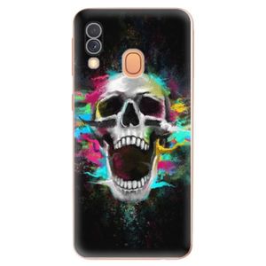 Odolné silikónové puzdro iSaprio - Skull in Colors - Samsung Galaxy A40 vyobraziť