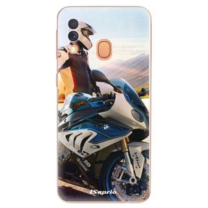 Odolné silikónové puzdro iSaprio - Motorcycle 10 - Samsung Galaxy A40 vyobraziť