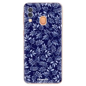 Odolné silikónové puzdro iSaprio - Blue Leaves 05 - Samsung Galaxy A40 vyobraziť