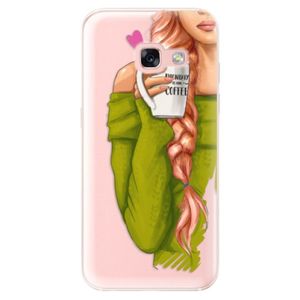 Odolné silikónové puzdro iSaprio - My Coffe and Redhead Girl - Samsung Galaxy A3 2017 vyobraziť