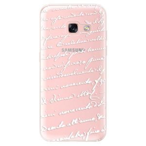 Odolné silikónové puzdro iSaprio - Handwriting 01 - white - Samsung Galaxy A3 2017 vyobraziť