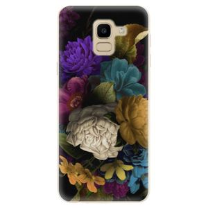 Odolné silikónové puzdro iSaprio - Dark Flowers - Samsung Galaxy J6 vyobraziť