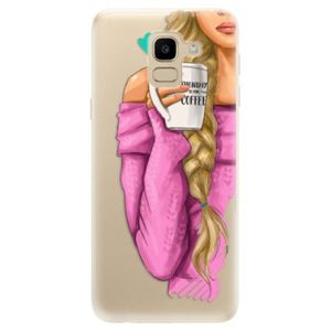 Odolné silikónové puzdro iSaprio - My Coffe and Blond Girl - Samsung Galaxy J6 vyobraziť