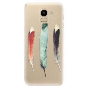Odolné silikónové puzdro iSaprio - Three Feathers - Samsung Galaxy J6 vyobraziť