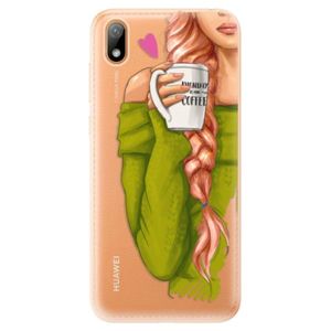 Odolné silikónové puzdro iSaprio - My Coffe and Redhead Girl - Huawei Y5 2019 vyobraziť