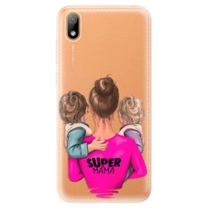 Odolné silikónové puzdro iSaprio - Super Mama - Two Boys - Huawei Y5 2019 vyobraziť