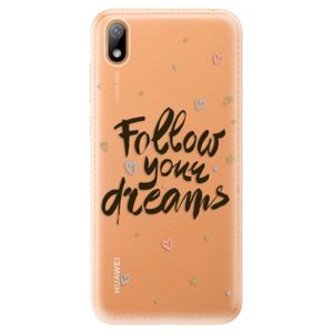 Odolné silikónové puzdro iSaprio - Follow Your Dreams - black - Huawei Y5 2019 vyobraziť