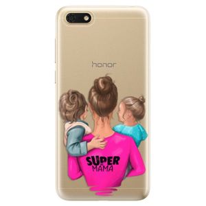 Odolné silikónové puzdro iSaprio - Super Mama - Boy and Girl - Huawei Honor 7S vyobraziť