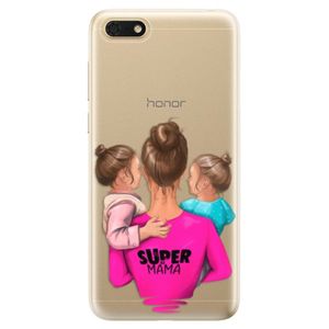 Odolné silikónové puzdro iSaprio - Super Mama - Two Girls - Huawei Honor 7S vyobraziť