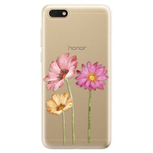 Odolné silikónové puzdro iSaprio - Three Flowers - Huawei Honor 7S vyobraziť